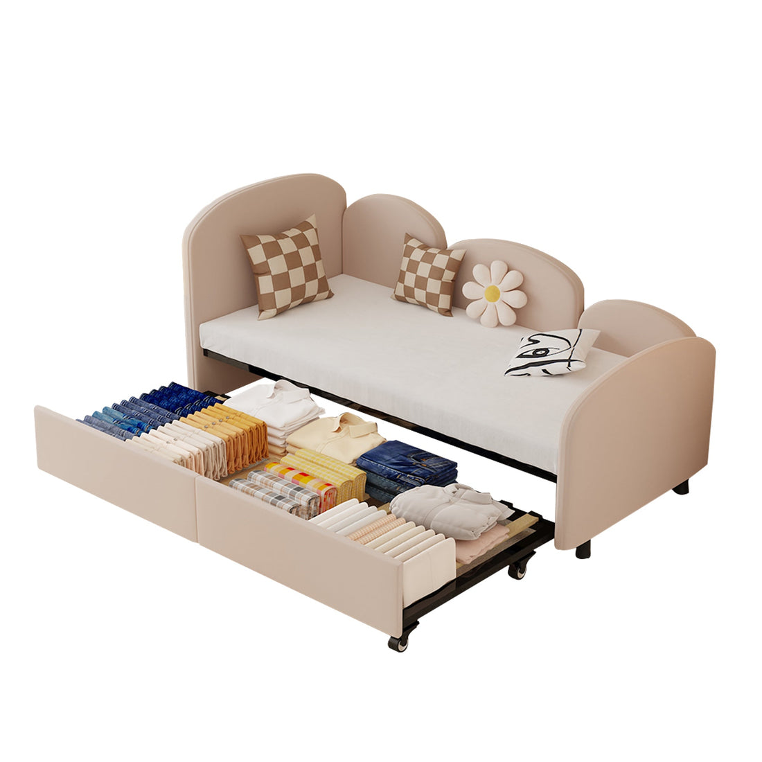 SOFTSEA Twin Size Daybed mit Storage Drawers