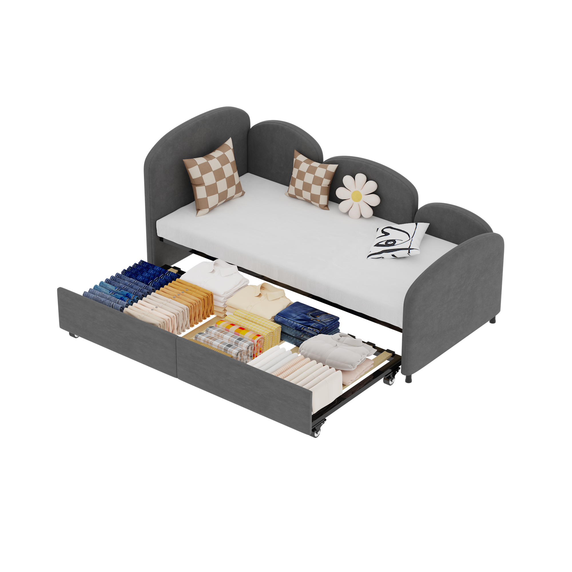 SOFTSEA Twin Size Daybed mit Storage Drawers