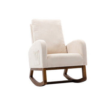 Fauteuil à bascule doux de style moderne du milieu du siècle